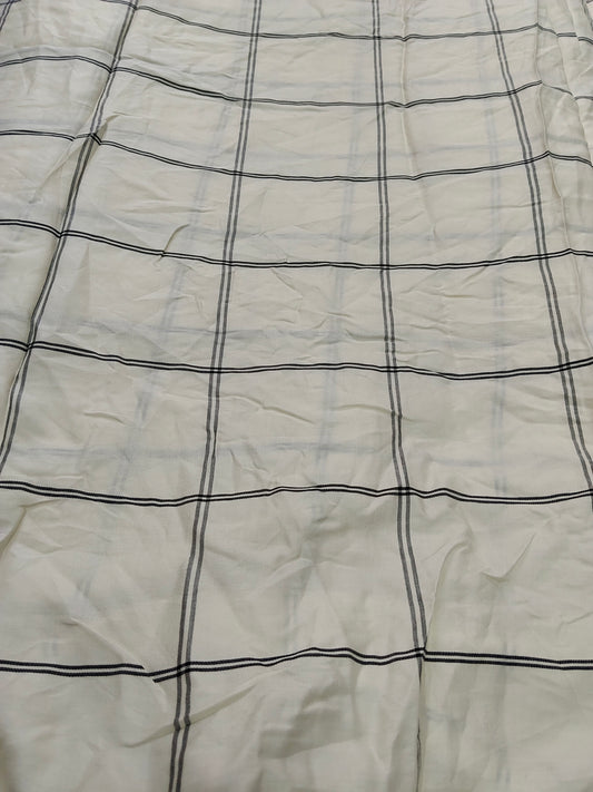 Buy Viscose Twill Windowpane Check Grid Print Fabric