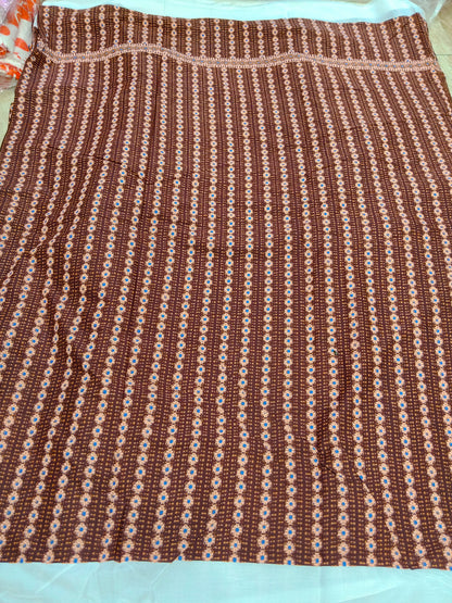 Buy Cotton Poplin Ajrakh Style Print Fabric