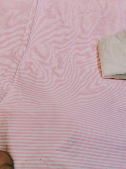 Buy Cotton Yarn Dyed Poplin Pink Stripe Fabric
