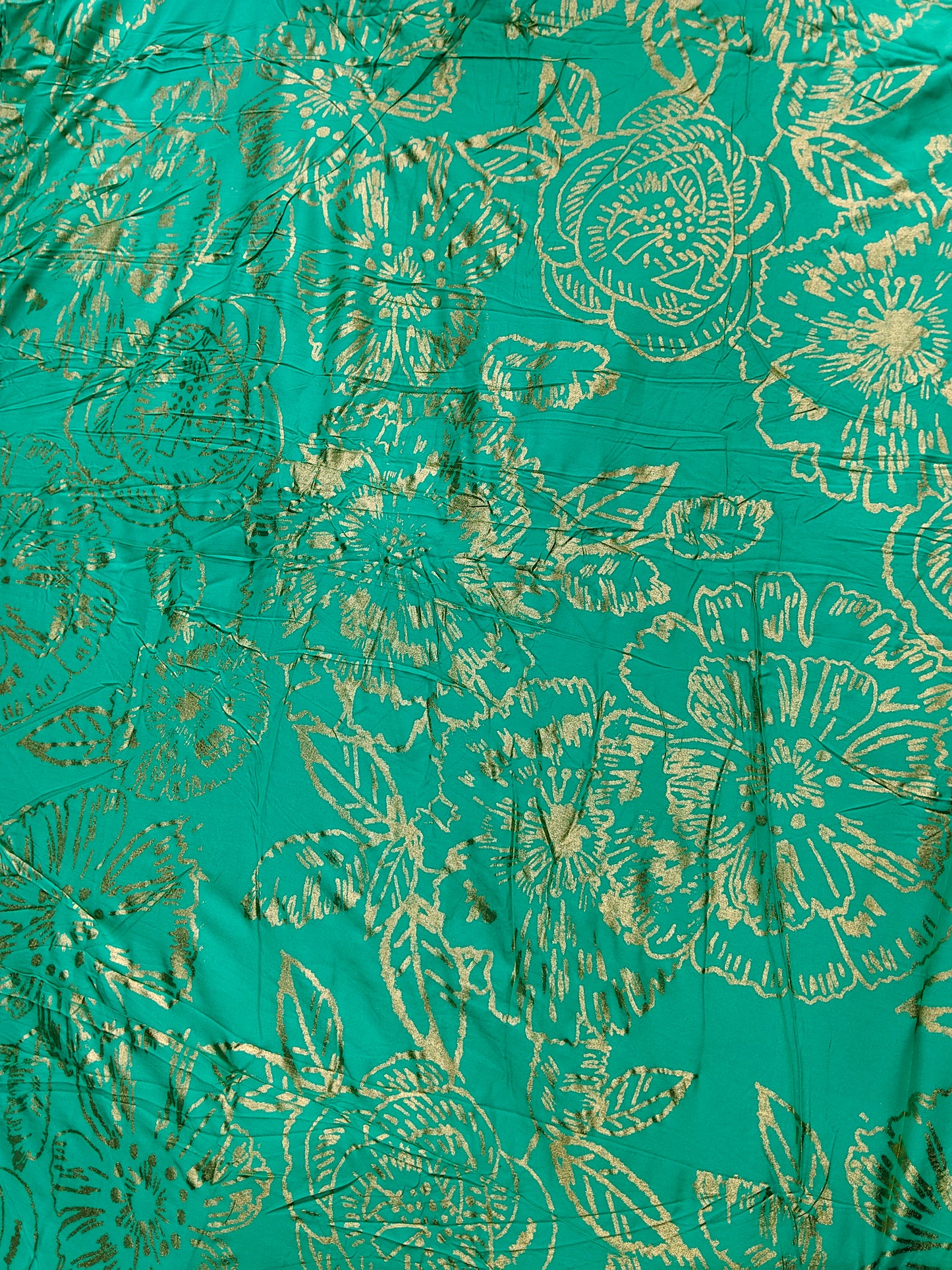 Buy Rayon Lurex Foil Print Fabric