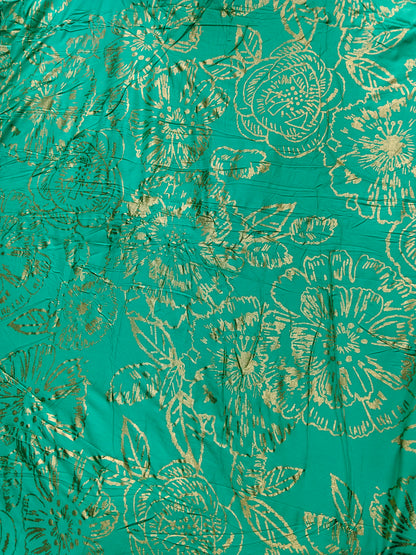 Buy Rayon Lurex Foil Print Fabric