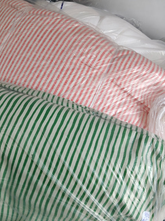 Buy Cotton Linen Blend Stripe Print Fabric