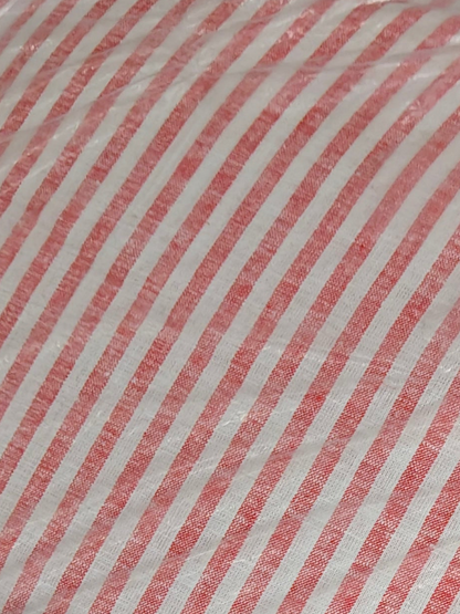 Buy Cotton Linen Blend Stripe Print Fabric