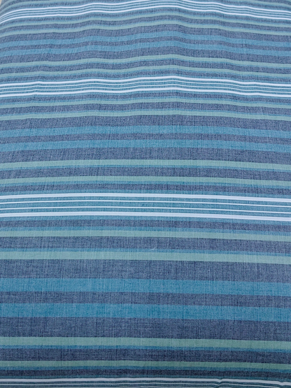 Buy Cotton Poplin Multicolour Stripe Fabric