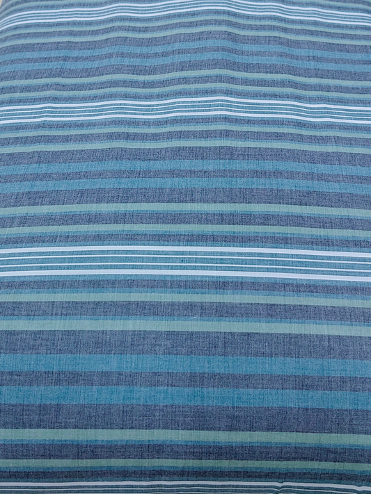 Buy Cotton Poplin Multicolour Stripe Fabric