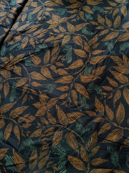 Buy Cotton Poplin Leaf Print Fabric