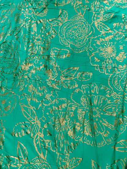 Buy Rayon Lurex Foil Print Fabric