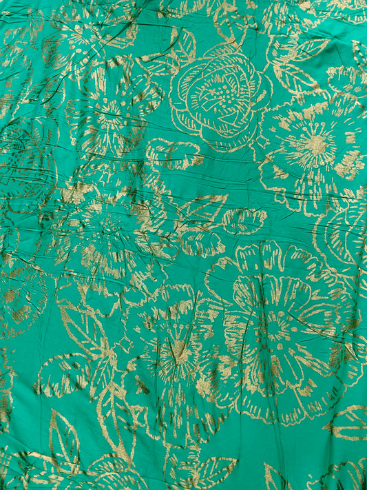 Buy Rayon Lurex Foil Print Fabric