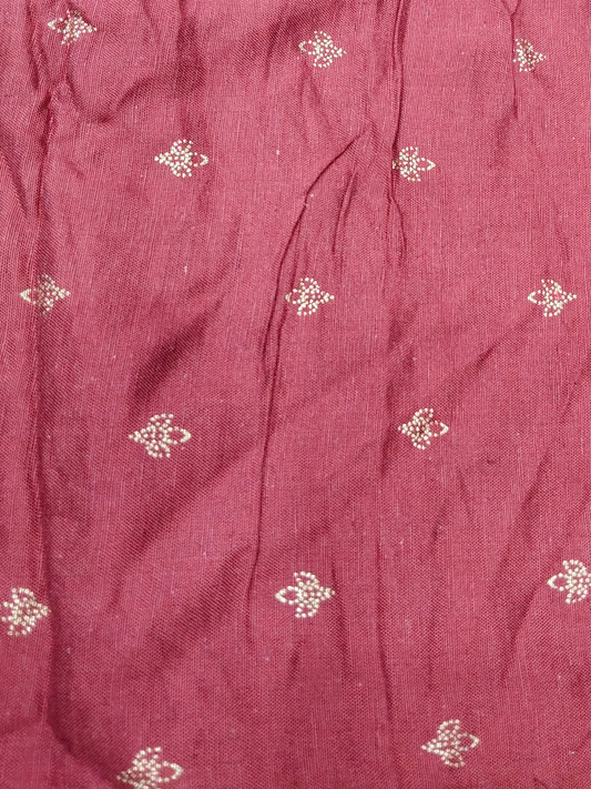 Buy Rayon Flex Butti Flower Motif Maroon Print Fabric
