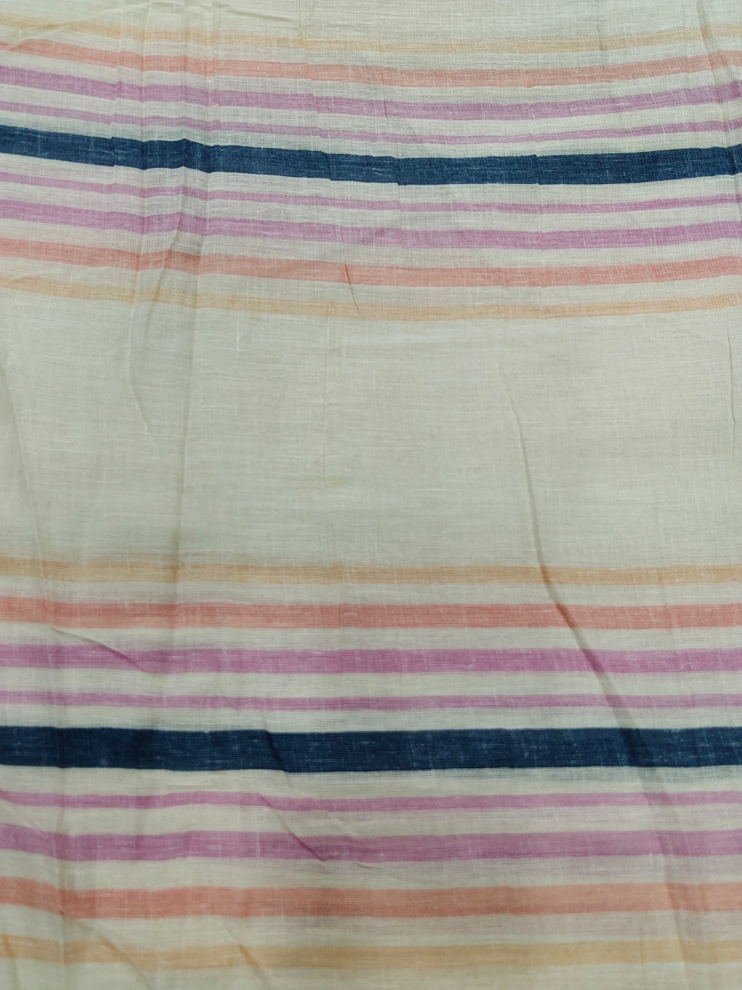 Buy Cotton Dobby Multicolour Stripe Print Fabric