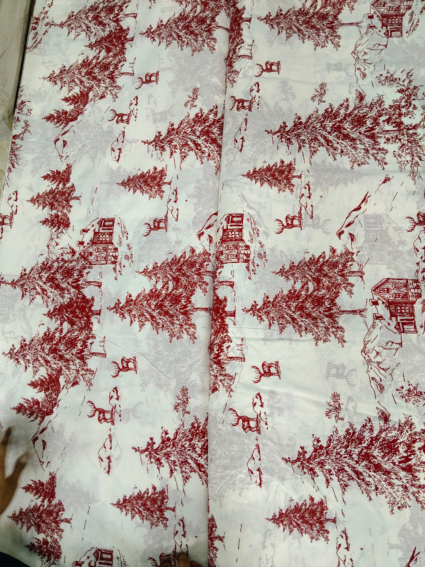 Buy Cotton Cambric Forest Print Fabric