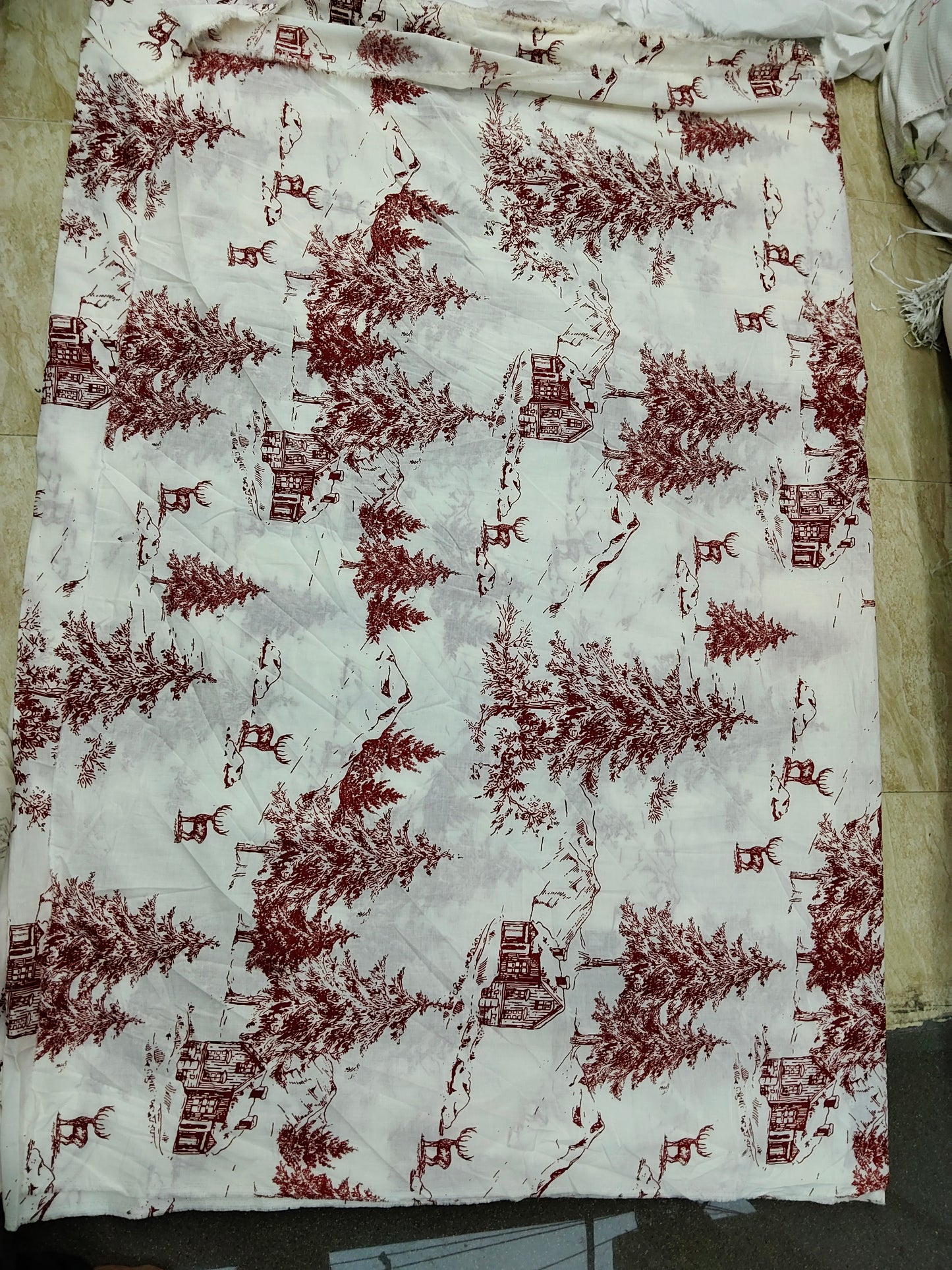 Buy Cotton Cambric Forest Print Fabric