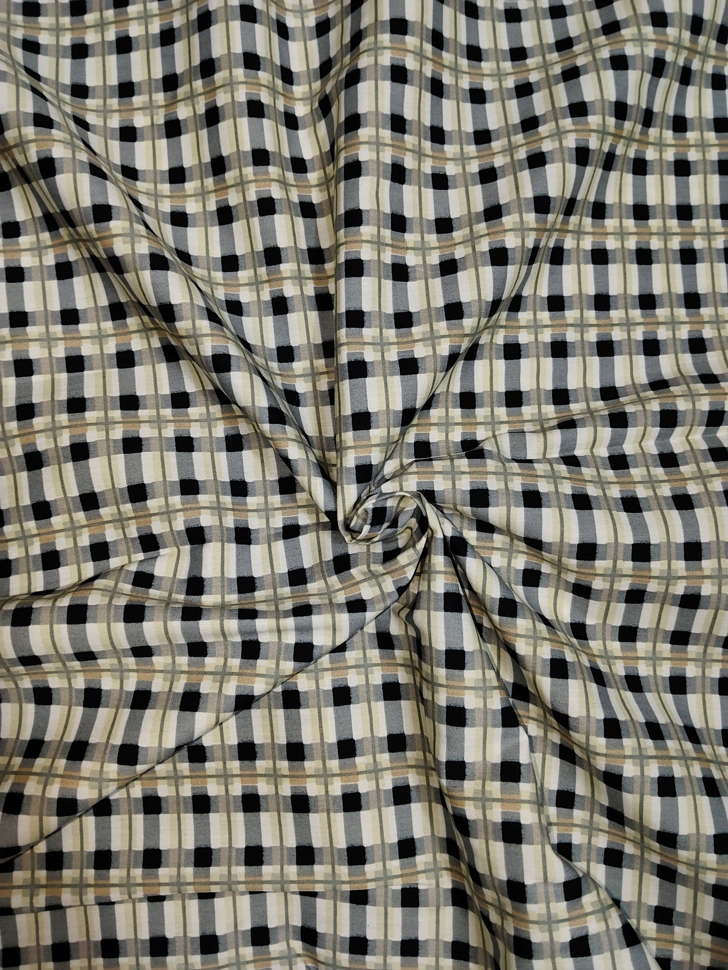 Buy Cotton Poplin Check Print Fabric