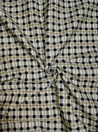 Buy Cotton Poplin Check Print Fabric