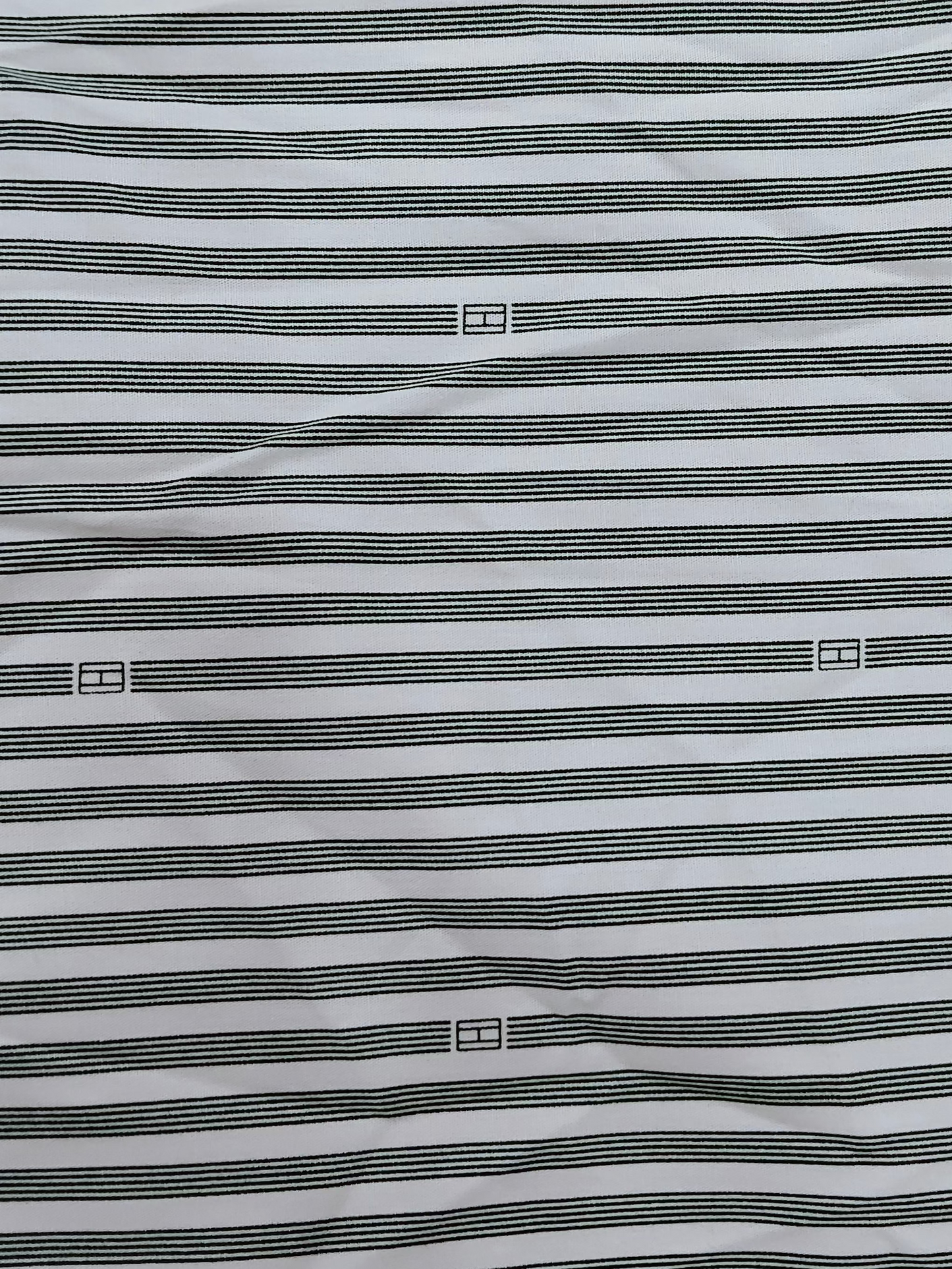 Buy Cotton Mill Made Green Micro-Geometric Motif Print Over Horizontal Stripes Fabric