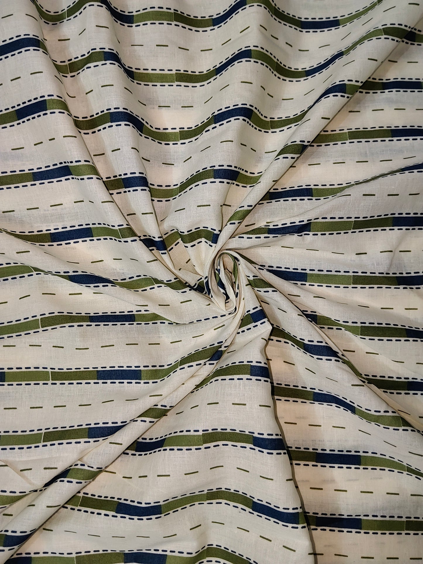 Buy Cotton Stripe Print Fabric