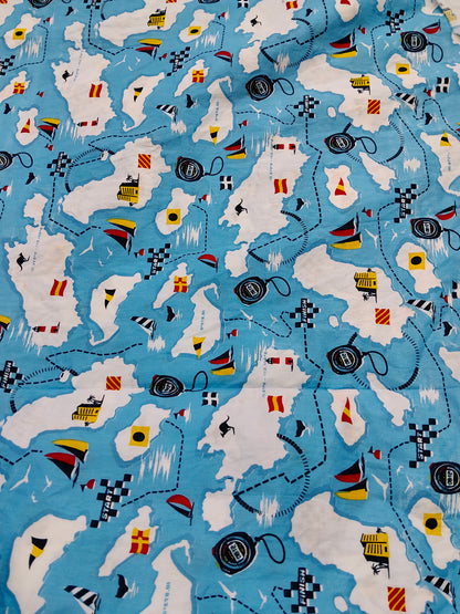 Buy Cotton Poplin (2mtr Piece )Pirates Print Fabric
