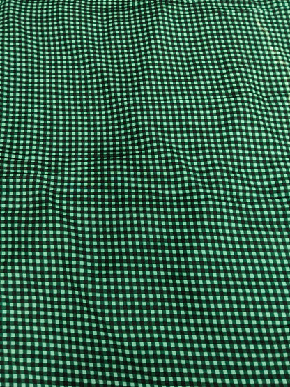 Buy Rayon Green Check Print
