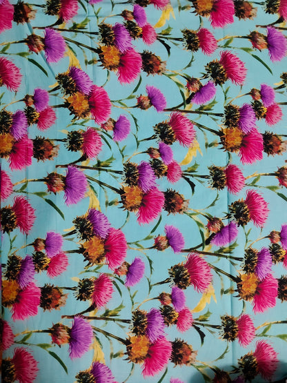 Buy Poplin Lycra Print Fabric