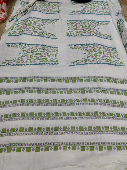 Buy Rayon Traditional Bodo Dokhona Print Fabric