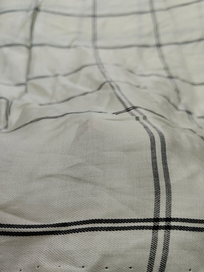 Buy Viscose Twill Windowpane Check Grid Print Fabric